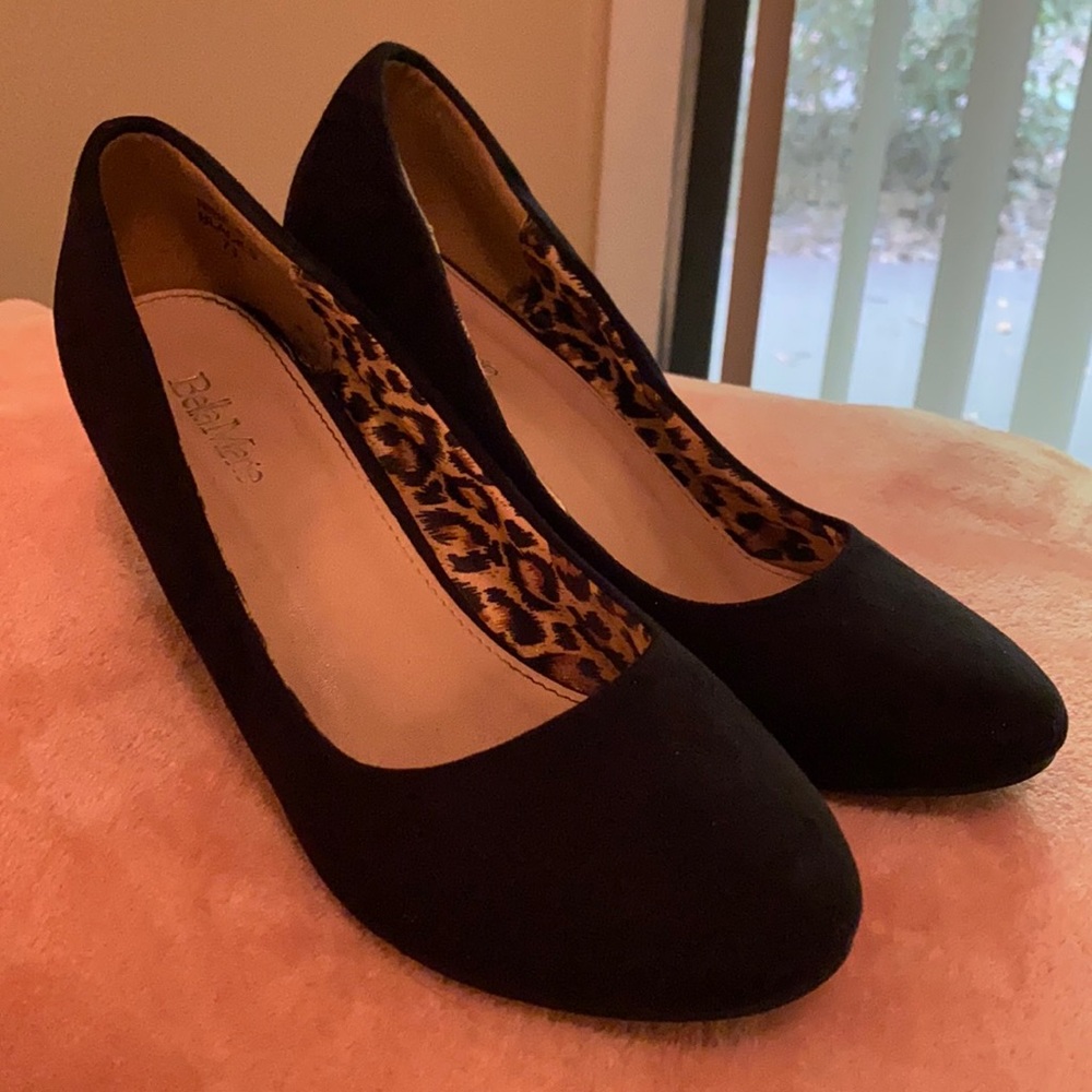 Black Suede Wedges